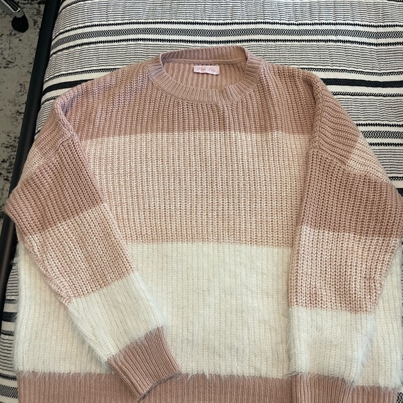 Pink Lily Blush Knit Sweater - Picture 1 of 4